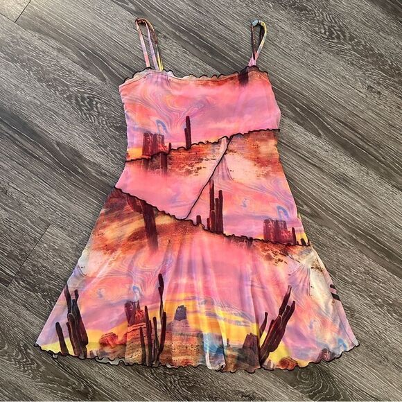 Urban Outfitters Moxie Mesh Mini Slip Dress - Picture 1 of 3